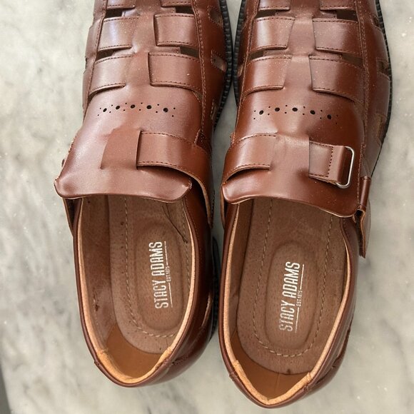Stacy Adams Calax Men’s Cognac Brown Fisherman Dress Sandals Size 13M New Box main image 7